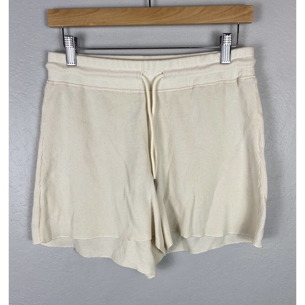 MATE the Label Women's Organic Thermal Shorts in Bone Size MEDIUM